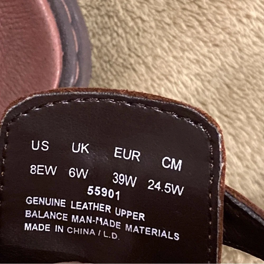 NIB Vintage Hush Puppies Leap Leather Sandals 8W - Picture 9 of 12